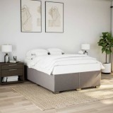 VidaXL Cadru de pat fără saltea, gri taupe, 140x200 cm, textil 3284482