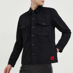 HUGO cămașă bărbați, culoarea negru, cu guler clasic, regular 50508657