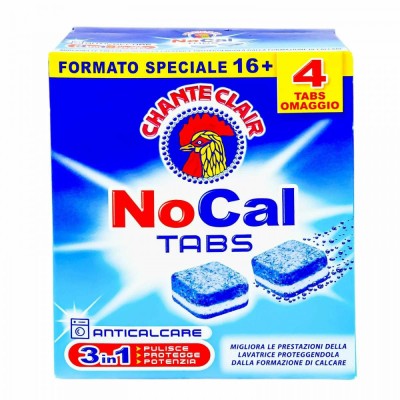 Tablete Anticalcar, ChanteClair NoCal Tabs, 20 buc, pentru masina de spalat rufe foto