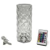 Lampa Ambientala LED, cu Telecomanda, Control prin Atingere, 16 Moduri Iluminare, Cristal Acrilic, pentru Decor, Masa, Birou, Cablu USB Inclus, 21.5 x