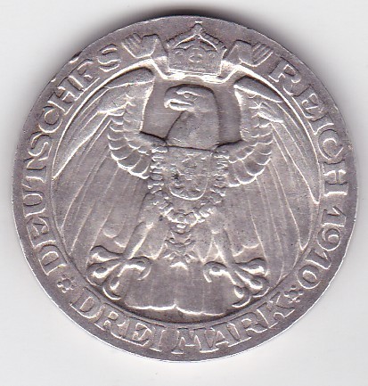 Germania 3 mark marci William II University of Berlin 1910