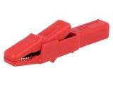 Bornă crocodil roșie 25A 9.5mm