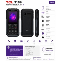 Telefon mobil TCL 3189 Dual SIM 4G Himalaya Gray Nou