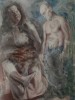 STUDIU ACADEMIC 100x70 cm - Pictură Originală pe Șasiu de Lemn - Stil Expresionist, Portrete, Ulei, Avangardism, ALL