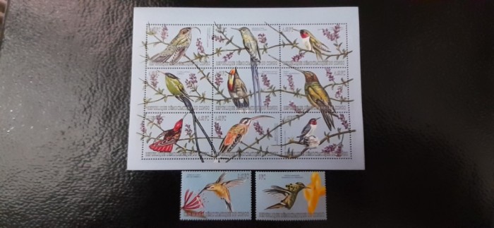 Congo-Fauna,pasari-serie completa ,nestampilate MNH (C1)