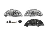 Set faruri tuning Seat Ibiza/ Cordoba 02.2002-05.2006 BestAutoVest partea Dreapta/ Stanga H1+H1 manual/electric, cu lumini pozitie LED, transparent a