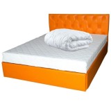 Set Saltea cu spuma, Hydra Comfort Flex 180x200x16cm, fermitate mediu spre tare, hipoalergenica, husa detasabila, Saltsib plus pilota vara, microfibra