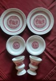 Set Vintage Colecție Porțelan Heinrich Germany &bdquo;R&uuml;desheimer Kaffee&rdquo; &ndash; 6 piese (2 persoane)