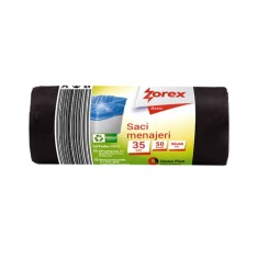 Saci Menajeri Zorex Basic, 35L, 50x60 cm, 50 Buc/Rola, Culoare Neagra, Saci Menaj, Saci de Gunoi, Saci Menajeri 35L, Saci de Gunoi Negri, Saci Menajer foto