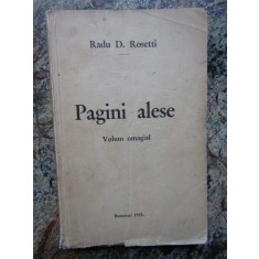 Radu D. Rosetti - Pagini alese