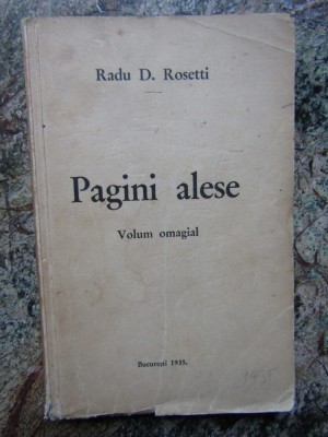 Radu D. Rosetti - Pagini alese foto