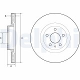 Disc frana Fiat 500L Motor 0.9, 0.9 Natural Power, 1.3 D Multijet, 1.3 D Multijet, 1.4, 1.4, 1.4 LPG, 284x22mm, 43.3 mm, OE 51884303