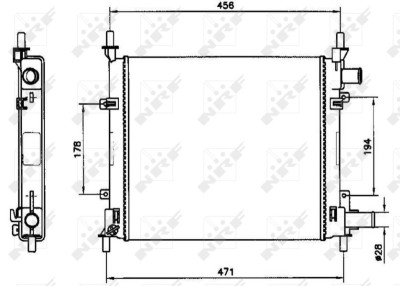 NRF 54601 Radiator, racire motor foto