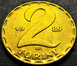 Moneda 2 FORINTI - RP UNGARA / UNGARIA COMUNISTA, anul 1989 *cod 1858 B = A.UNC