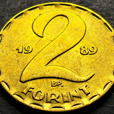 Moneda 2 FORINTI - RP UNGARA / UNGARIA COMUNISTA, anul 1989 *cod 1858 B = A.UNC