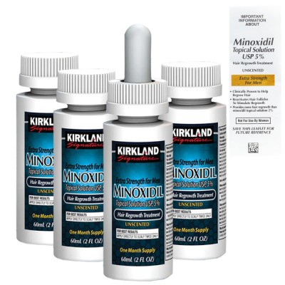 Solutie 4 Luni, Kirkland, Minoxidil, 5%, Tratament Impotriva Caderii Parului, Pipeta Inclusa, 4x 60m foto