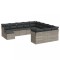 Set canapele de gradina cu perne, 12piese gri deschis poliratan