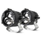 Set 2 proiectoare auto LED cu lupa, 3 faze, 12/24V, 100W/set, Universal