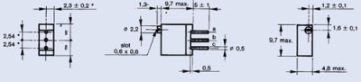 2,2K-0,5W-85&amp;deg;C TRIMER MULTITUR 9,7X5MM RM=2,45MM 22 ROTAII T93YA222KT20 VISHAY foto