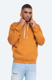 Wood Wood bluză Ian Hoodie Camel 10025605.2424 bărbați, culoarea portocaliu, cu glugă, cu imprimeu