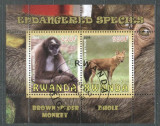 Rwanda 2009 Animals, perf.sheetlet, used T.028, Stampilat