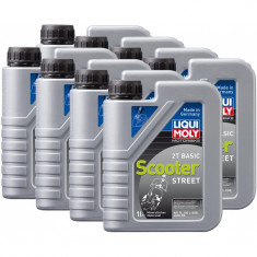 Pachet 8 Buc Ulei motor Liqui Moly Motorbike 2T Basic Scooter 1L 1619 foto