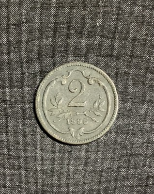 Moneda 2 heller 1895 Austria foto