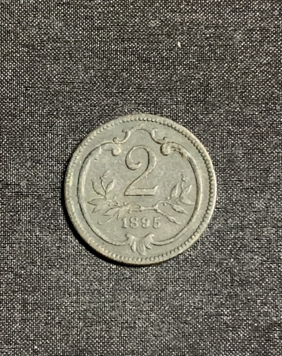 Moneda 2 heller 1895 Austria