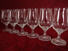 SET / SERVICIU 6 PAHARE APA /BERE DIN CRISTAL ROSENTHAL CLASSIC ROSE