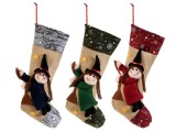 Cumpara ieftin Set 3 ciorapi decorativi Halloween Befana textil multicolor cm 20 x 37 H