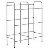 Raft de depozitare pentru 6 lazi, argintiu, 96x33x116 cm, otel