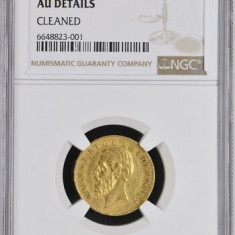 Moneda AUR 20 lei 1883, Carol I, certificata de NGC