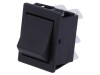 Comutator Rocker DPDT 2 Pozitii ON-(ON) 16A 250V Negru