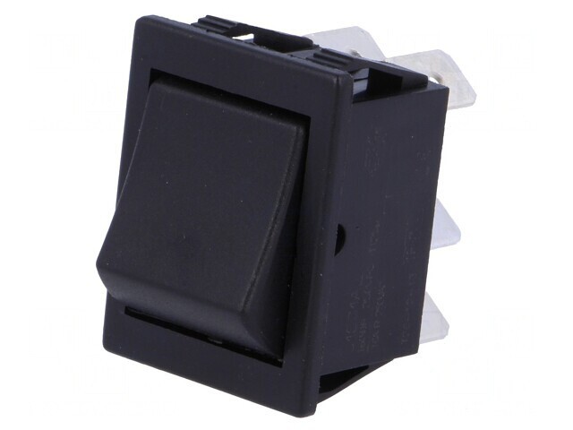 Comutator Rocker DPDT 2 Pozitii ON-(ON) 16A 250V Negru