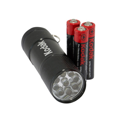 Lanterna Kodak, 9 LED-uri, 8.5 x 2.5 mm, 46 lm, 25 m, IP62, rezistenta la socuri, Negru foto