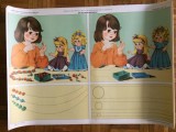 plansa pentru scoala gradinita copii elevi sa insiram margele afis romania editura didactica si pedagogica
