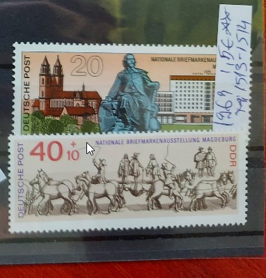TS21 - Timbre serie DDR - 1969 Mi1513-14