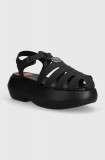 Cumpara ieftin Love Moschino sandale femei, culoarea negru, cu platforma, JA16247I0II38000