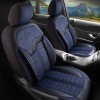 Set Huse Scaune Auto Panda Londra, cu fermoare pentru bancheta rabatabila, albastru - negru , 11 piese
