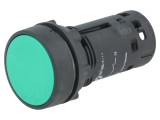 Comutator Apăsare 22mm 1 NO Verde