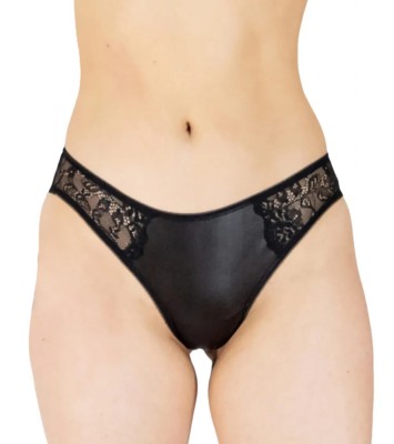 Chilot brazilian din latex C1206 - XXL - Negru foto
