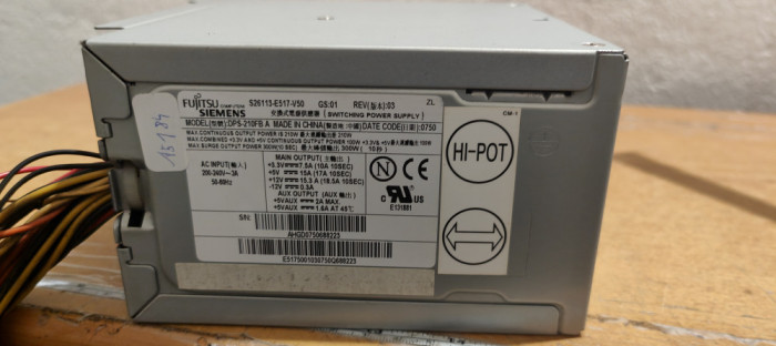 Sursa PC Fujitsu 300 Watt DPS-210FB A #A5184