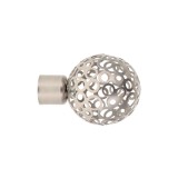Set Capăt Decorativ Galerie Boule Fi20 &ndash; Argintiu Mat Compoziție Fier Forjat