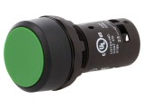 Comutator Apăsare 22mm 1 NO Verde