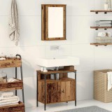 Set mobilier de baie, 2 piese, lemn vechi, lemn prelucrat
