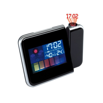 Ceas de camera cu Proiector si Termometru 8190, LCD, alarma, Negru foto