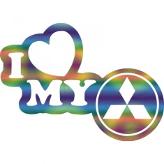 Sticker Mitshubishi I Love My