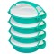 Cutie, caserola alimente, plastic, etansa, verde, 4 compartimente, 4x1 L, 22.4x20.5x29.5 cm, MagicHome GartenVIP DiyLine