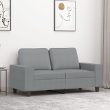VidaXL Canapea cu 2 locuri, gri deschis, 120 cm, material textil 359383