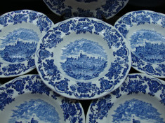 SET 6 FARFURII ADANCI DIN PORTELAN ROYAL HOMES OF BRITTAIN ENOCH WEDGWOOD foto